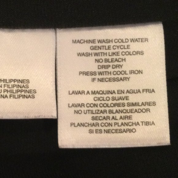 Anne Klein, Belted Drop Waist Short Sleeve Black Knit A-line Dress, Sz. 10 - Picture 10 of 11